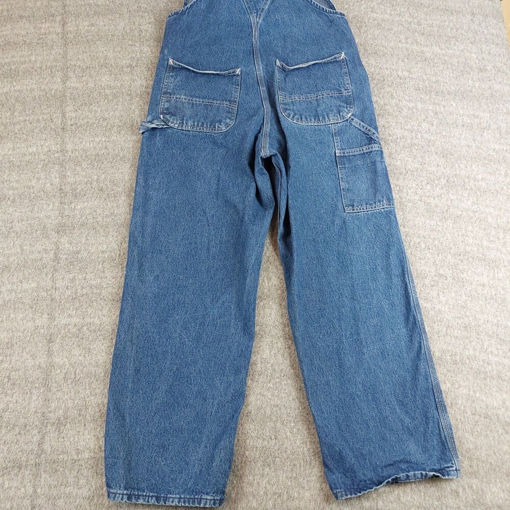 Carhartt Jean Bib Overalls Mens 32x28 (Fit 33x28) Blue Denim Work Wear R07-DST - Picture 8 of 8